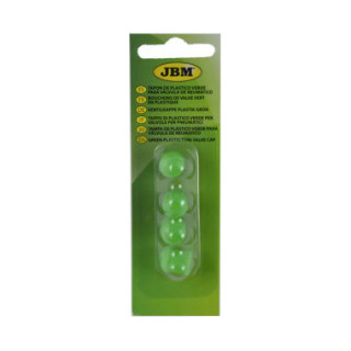 CONJUNTO DE 4 TAMPAS DE PLÁSTICO VERDES PARA VÁLVULAS DE PNEUS