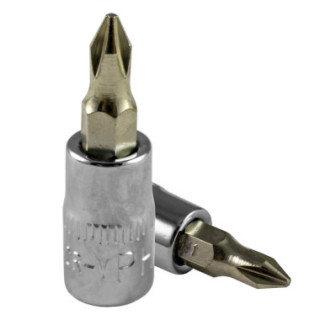 PUNTAS ADAPTADOR DE CHAVES  PHILLIPS n.0, CROMADA