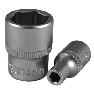 SOQUETE HEXAGONAL 1/4" 14MM - ZINCADO