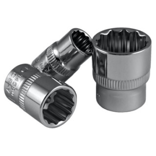 CHAVE 12 FACES 3/8" , 11MM, CROMADA