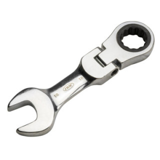 CHAVE COMBINADA DE CHARNEIRA CURTA COM CATRACA - 16 MM
