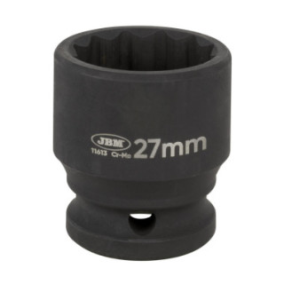 SOQUETE DE IMPACTO CURTO DE 12 LADOS - 1/2" 27MM