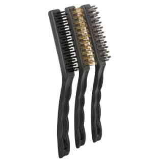 KIT DE 3 ESCOVAS METÁLICAS