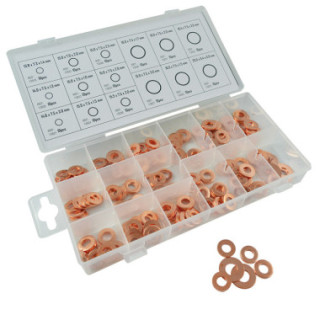 SORTIMENTO DE ANILHAS DE COBRE PARA INJETOR 150 PCS