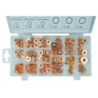 SORTIMENTO DE ANILHAS DE COBRE PARA INJETOR 150 PCS