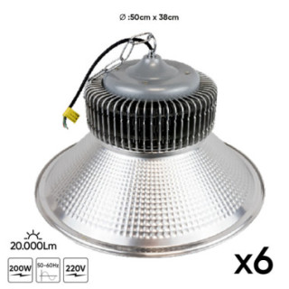 CONJUNTO DE 6 LÂMPADAS LED INDUSTRIAIS - 20000LM (REF. 54039)
