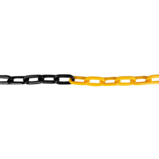 CORRENTE DE PVC - 7M - AMARELO/PRETO